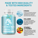 Nature's bounty hair skin and nails growth vitamins gummies for collagen protein candy Vegan Biotin whitening